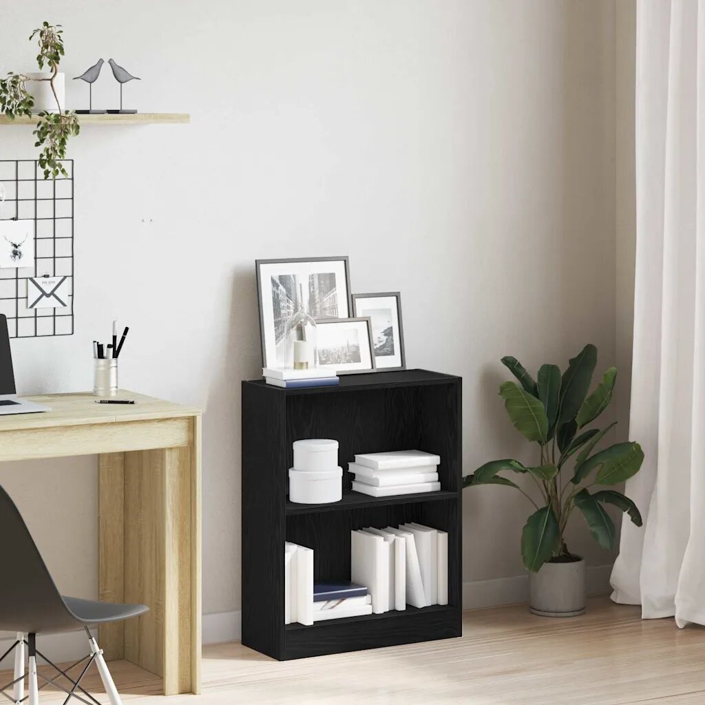 vidaXL Шкаф за книги 60 x 24 x 76 cm Инженерна дървесина Черния дъб