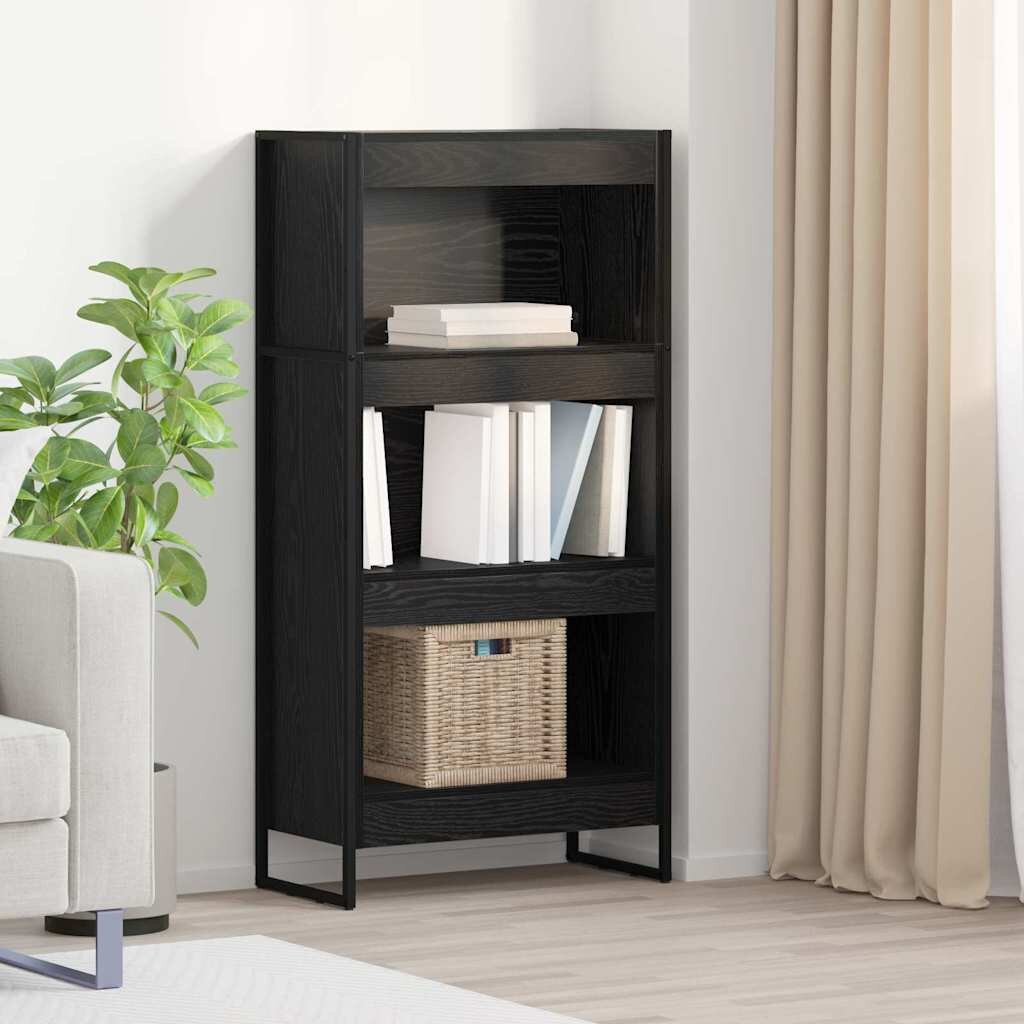 vidaXL Шкаф за книги 60 x 30 x 121 см Инженерна дървесина Черния дъб
