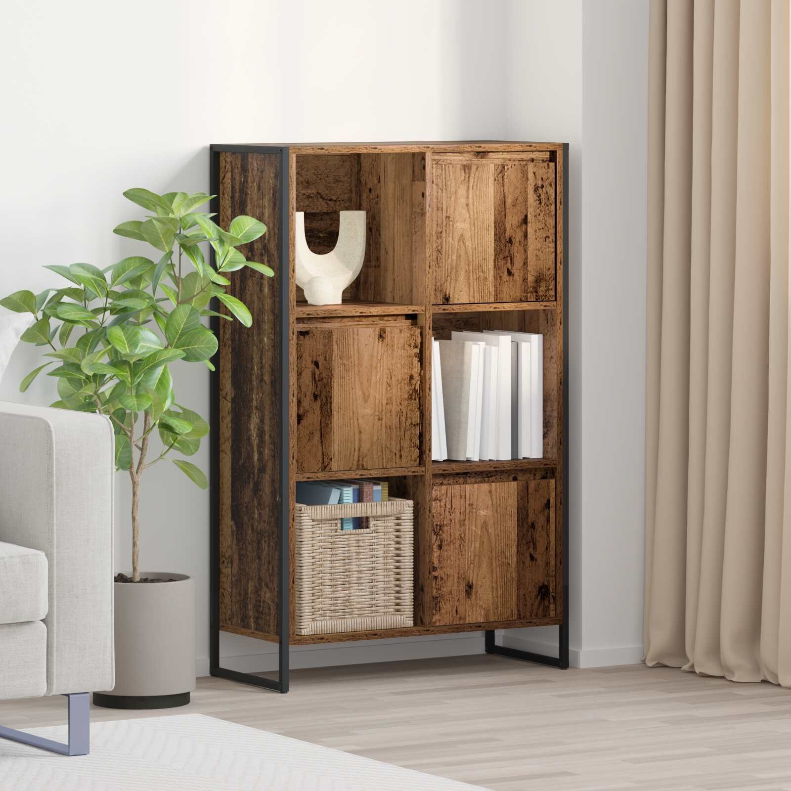 vidaXL Шкаф за книги 68 x 30 x 108.5 см Инженерна дървесина
