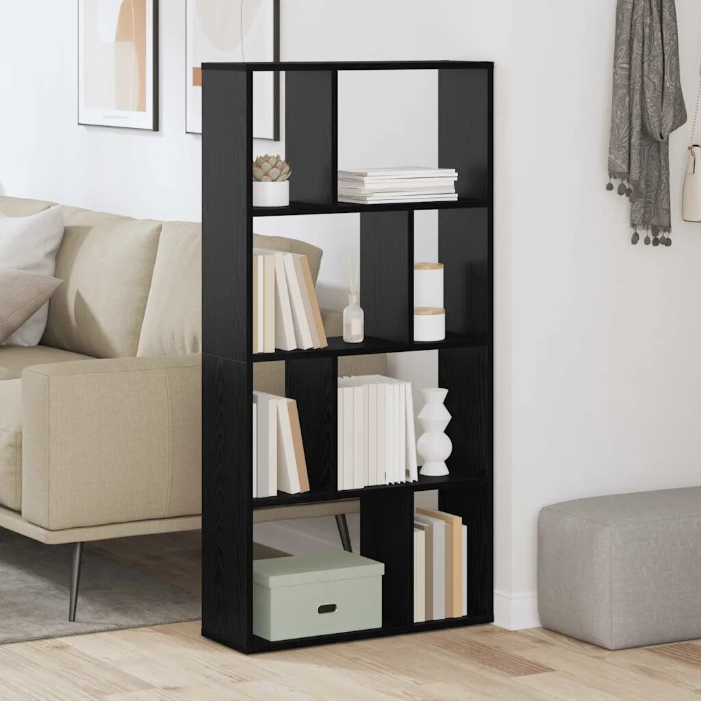 vidaXL Шкаф за книги 8 нива 60 x 20 x 1205 см Инженерна дървесина