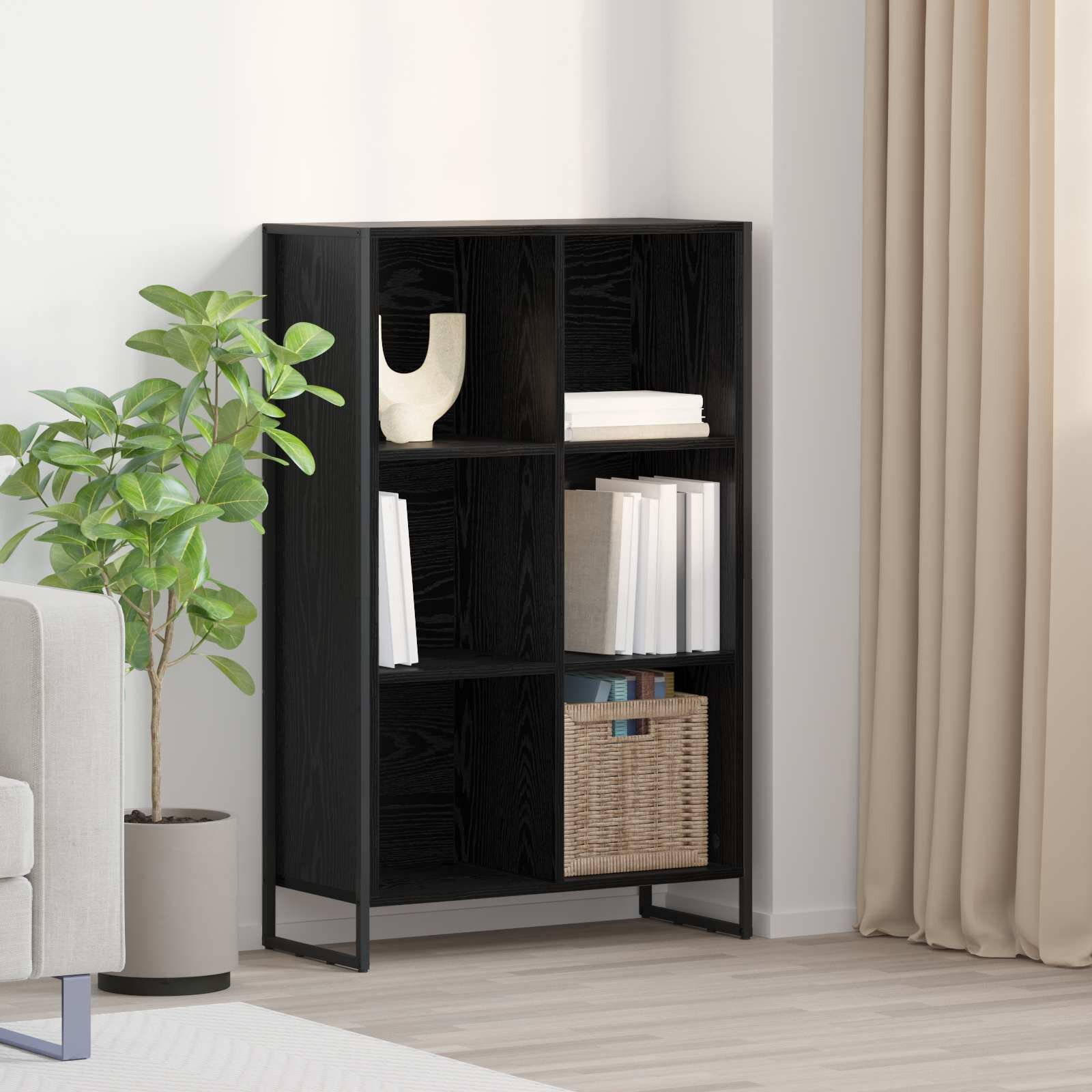 vidaXL Шкаф за книги 99.5 x 30 x 108.5 см Инженерна дървесина
