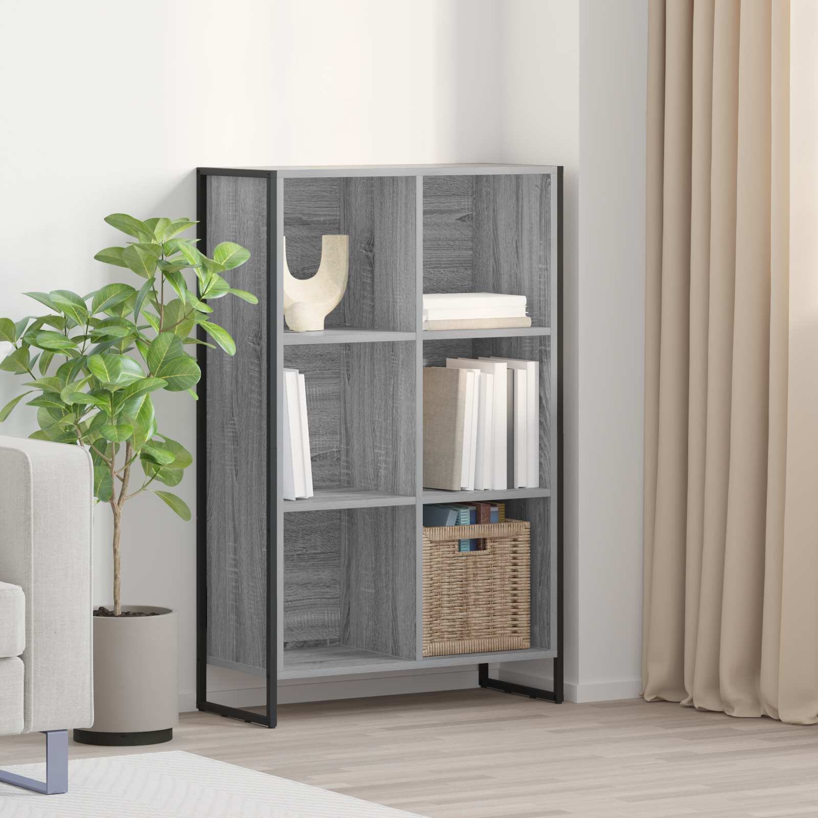 vidaXL Шкаф за книги 99.5 x 30 x 108.5 см Инженерна дървесина