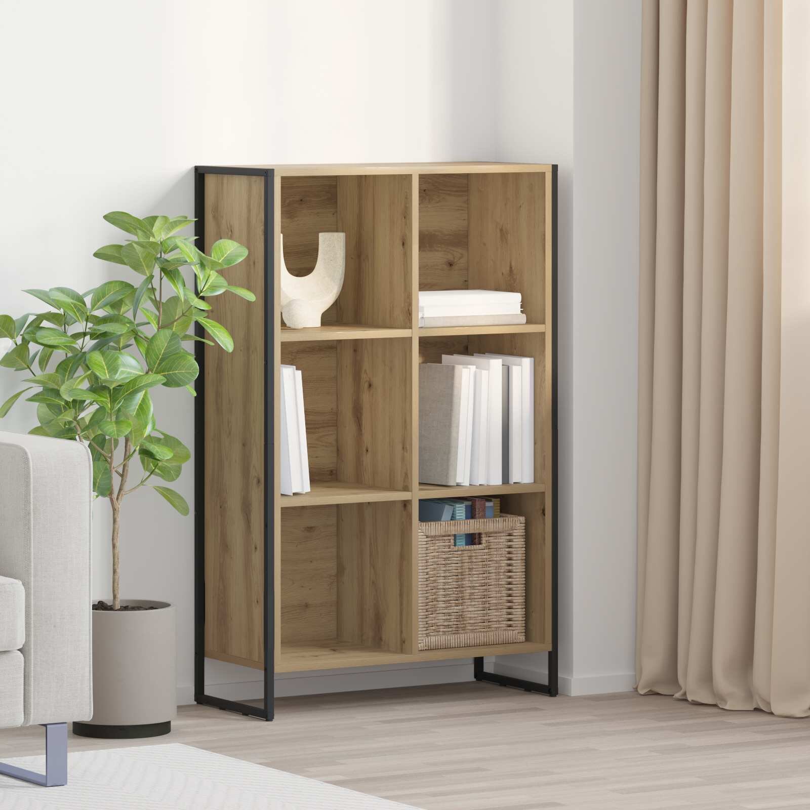 vidaXL Шкаф за книги 99.5 x 30 x 108.5 см Инженерна дървесина