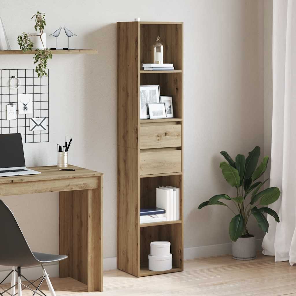 vidaXL Шкаф за книги Artisan Oak 36x30x171 cm Инженерна дървесина
