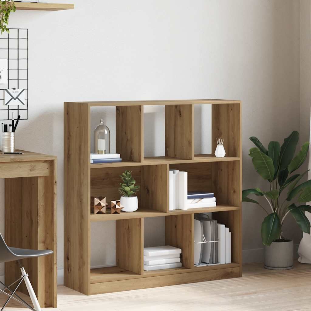 vidaXL Шкаф за книги Artisan Oak 975x295x100 cm Инженерна дървесина