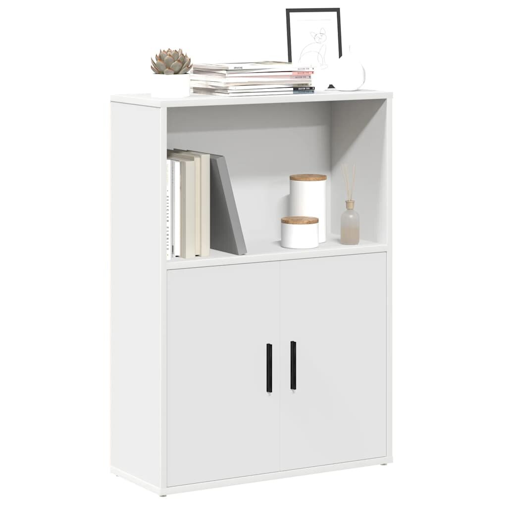 vidaXL Шкаф за книги бял 60x24x85 cm Инженерна дървесина