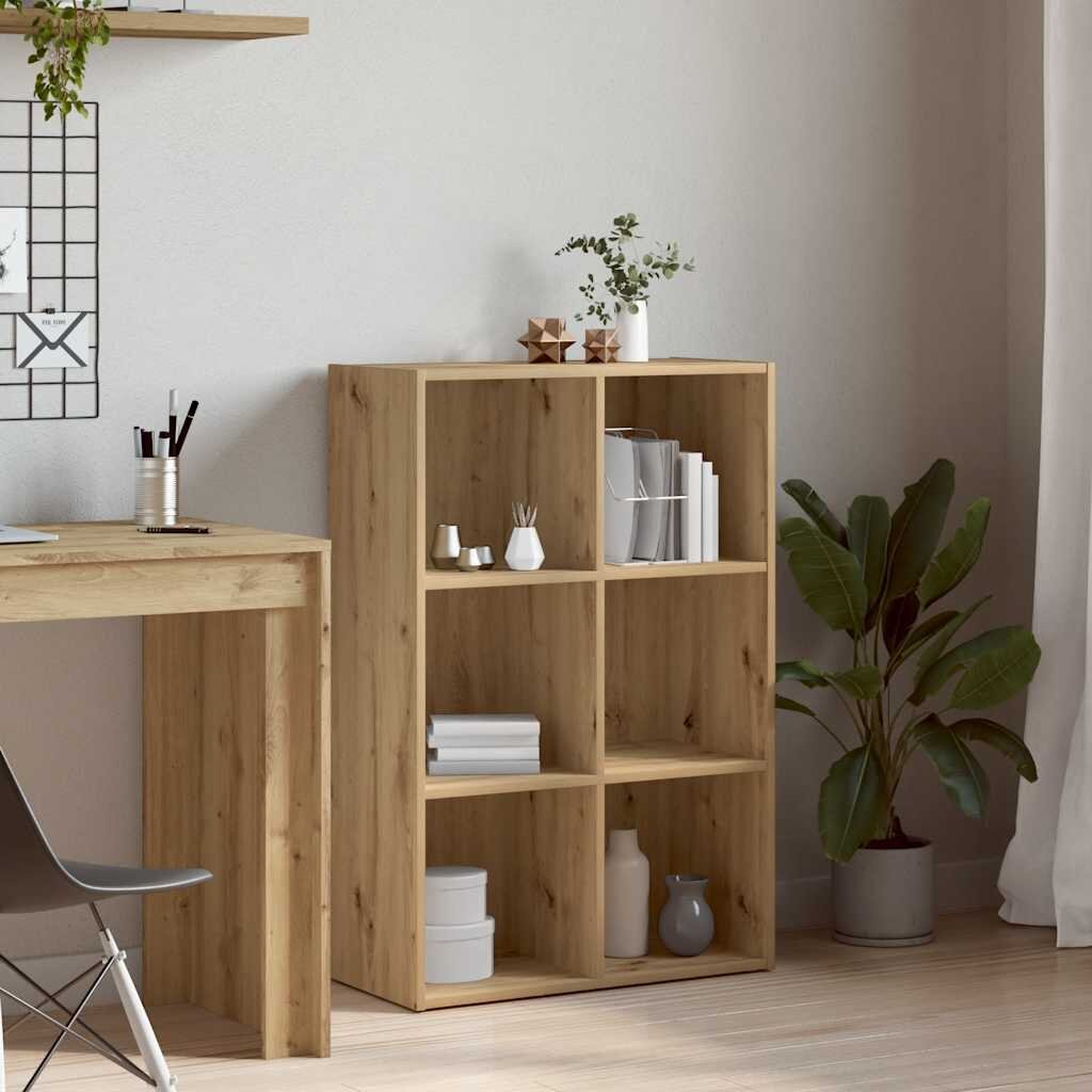 vidaXL Шкаф за книги/бюфет занаятчийски дъб 66x30x98см инженерно дърво
