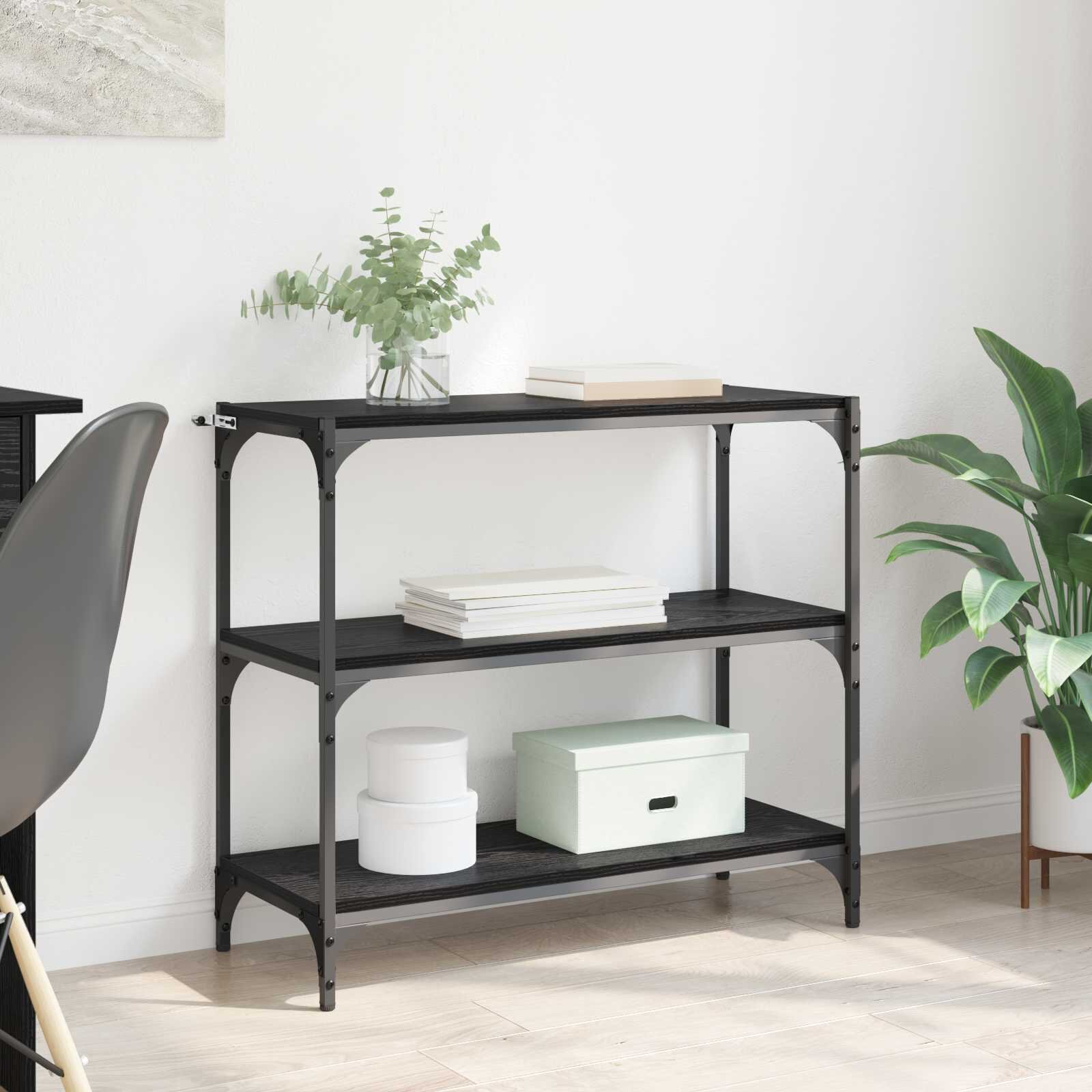 vidaXL Шкаф за книги Черния дъб 80 x 33 x 705 см