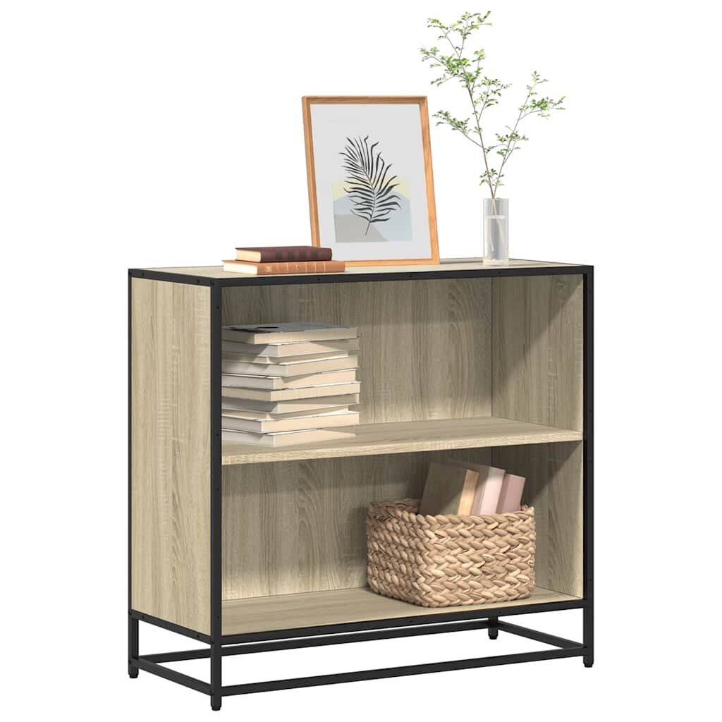 vidaXL Шкаф за книги Дъб Сонома 805x35x76 cm Инженерна дървесина