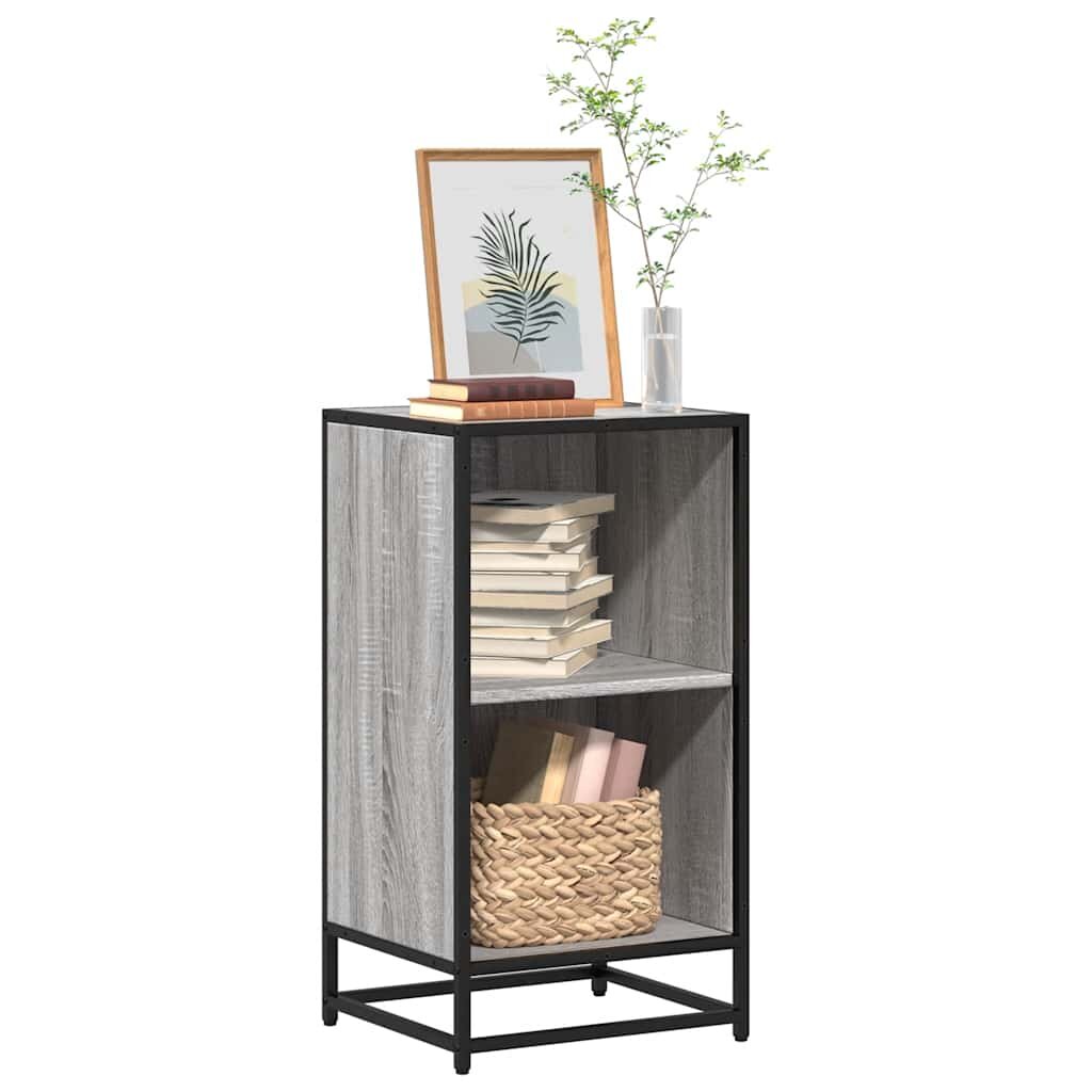vidaXL Шкаф за книги Grey Sonoma 40x35x76 cm Инженерна дървесина