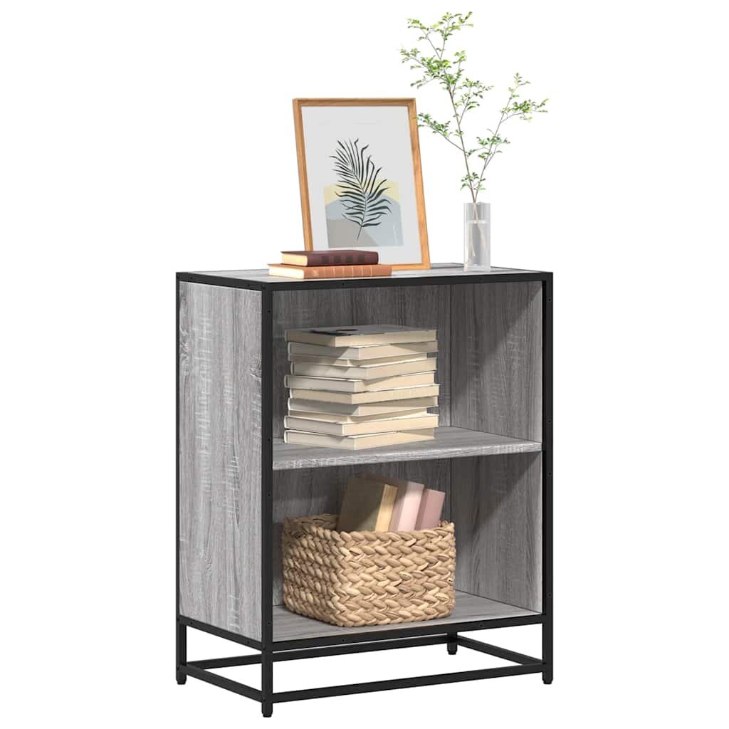 vidaXL Шкаф за книги Grey Sonoma 60x35x76 cm Инженерна дървесина