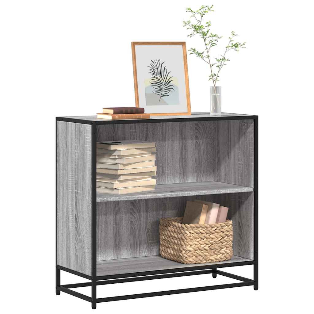 vidaXL Шкаф за книги Grey Sonoma 805x35x76 cm Инженерна дървесина