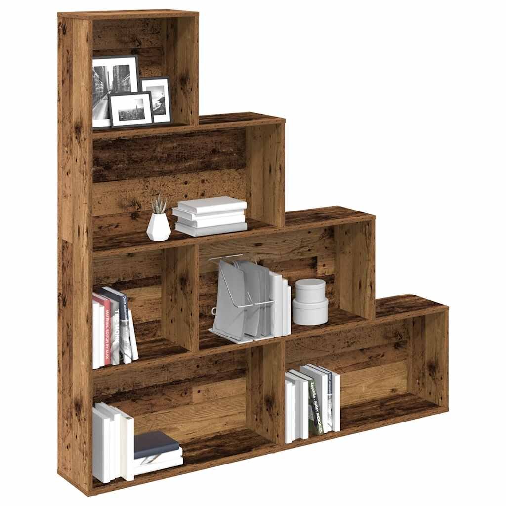 vidaXL Шкаф за книги от старо дърво 157x24x160 cm Инженерна дървесина