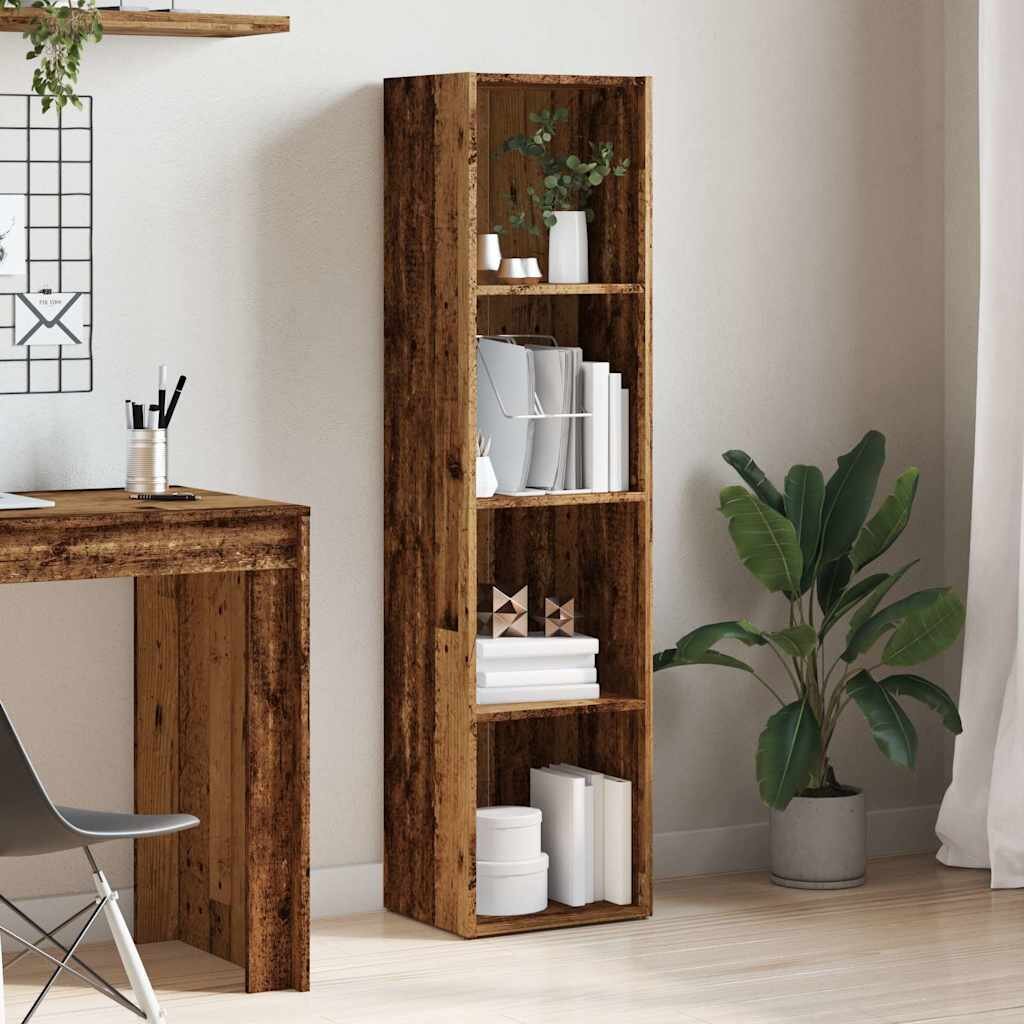 vidaXL Шкаф за книги от старо дърво 36x30x143 cm Инженерна дървесина