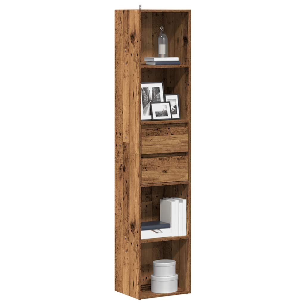 vidaXL Шкаф за книги от старо дърво 36x30x171 cm Инженерна дървесина