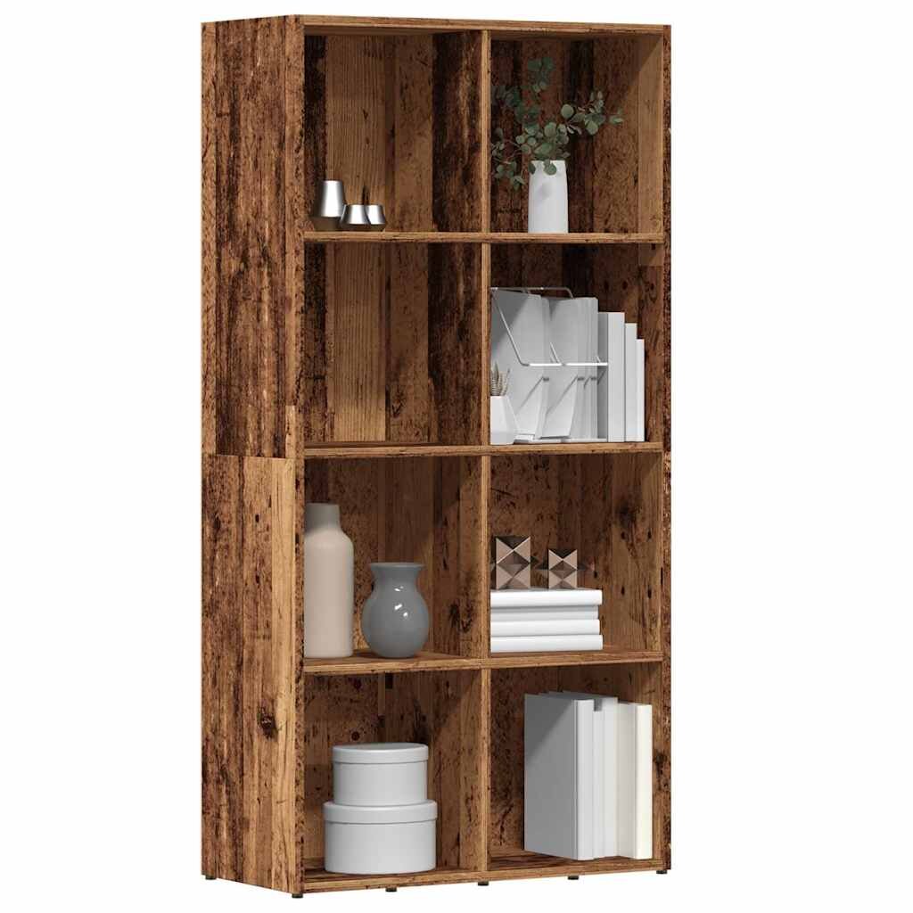 vidaXL Шкаф за книги от старо дърво 66x30x130 cm Инженерна дървесина