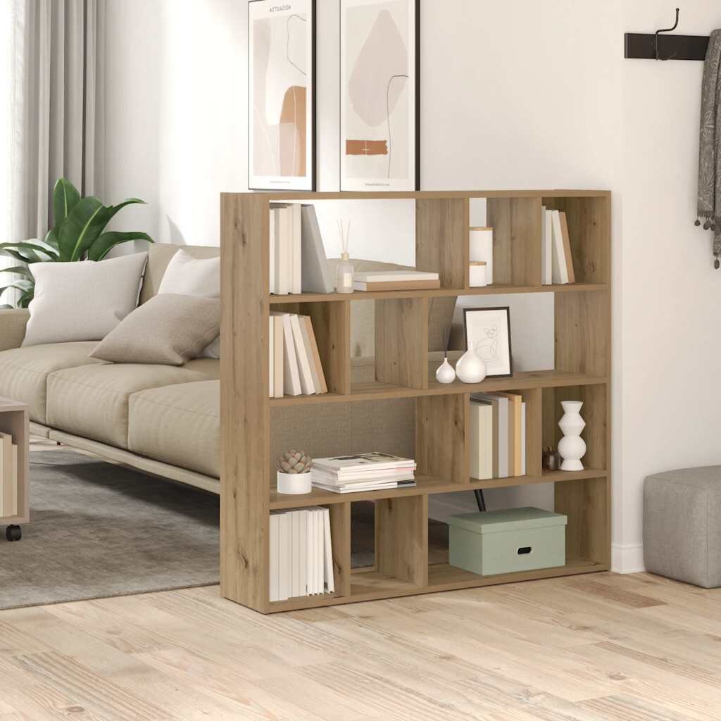 vidaXL Шкаф за книги/разделител на стаи Artisan Oak 105x24x102 cm