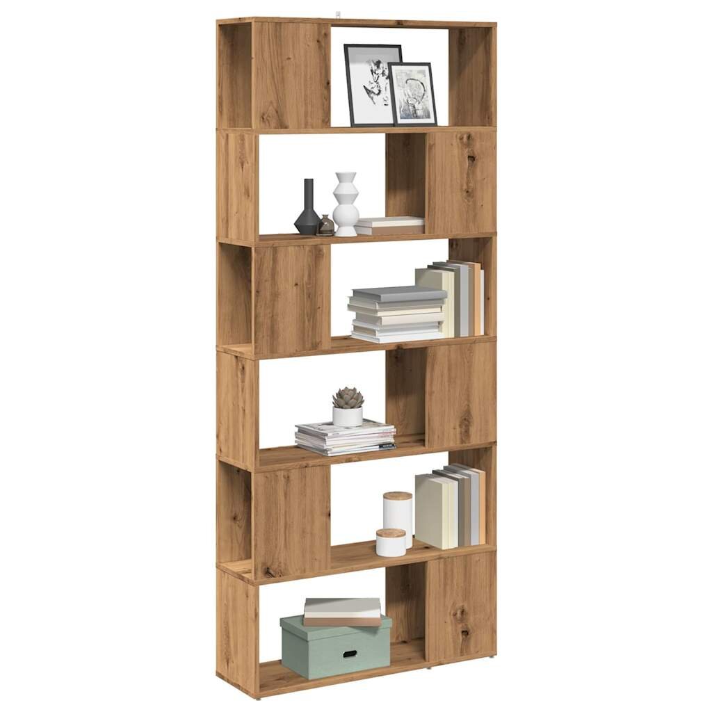 vidaXL Шкаф за книги/разделител на стаи Artisan Oak 80x24x186 cm