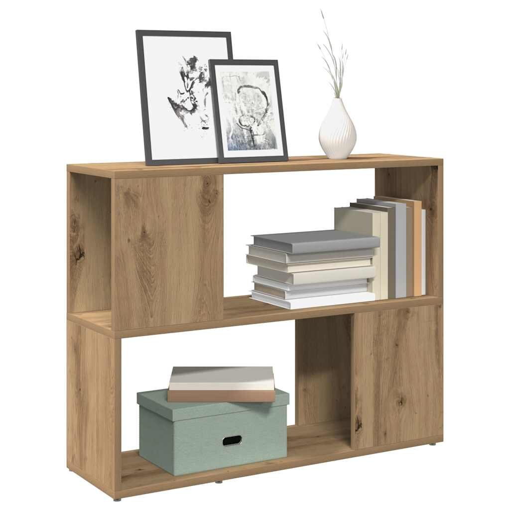 vidaXL Шкаф за книги/разделител на стаи Дъб артизан 105x24x102 см