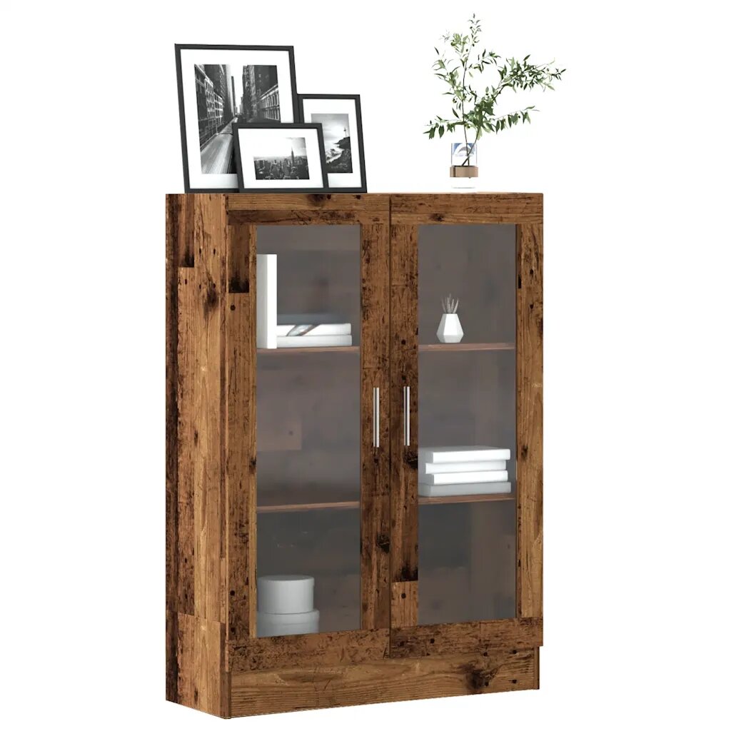 vidaXL Шкаф за книги старо дърво 825x305x115 см инженерно дърво