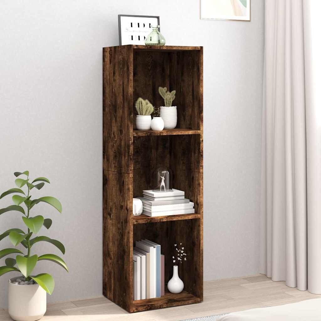 vidaXL Шкаф за книги/ТВ шкаф опушен дъб 36x30x114 см инженерно дърво