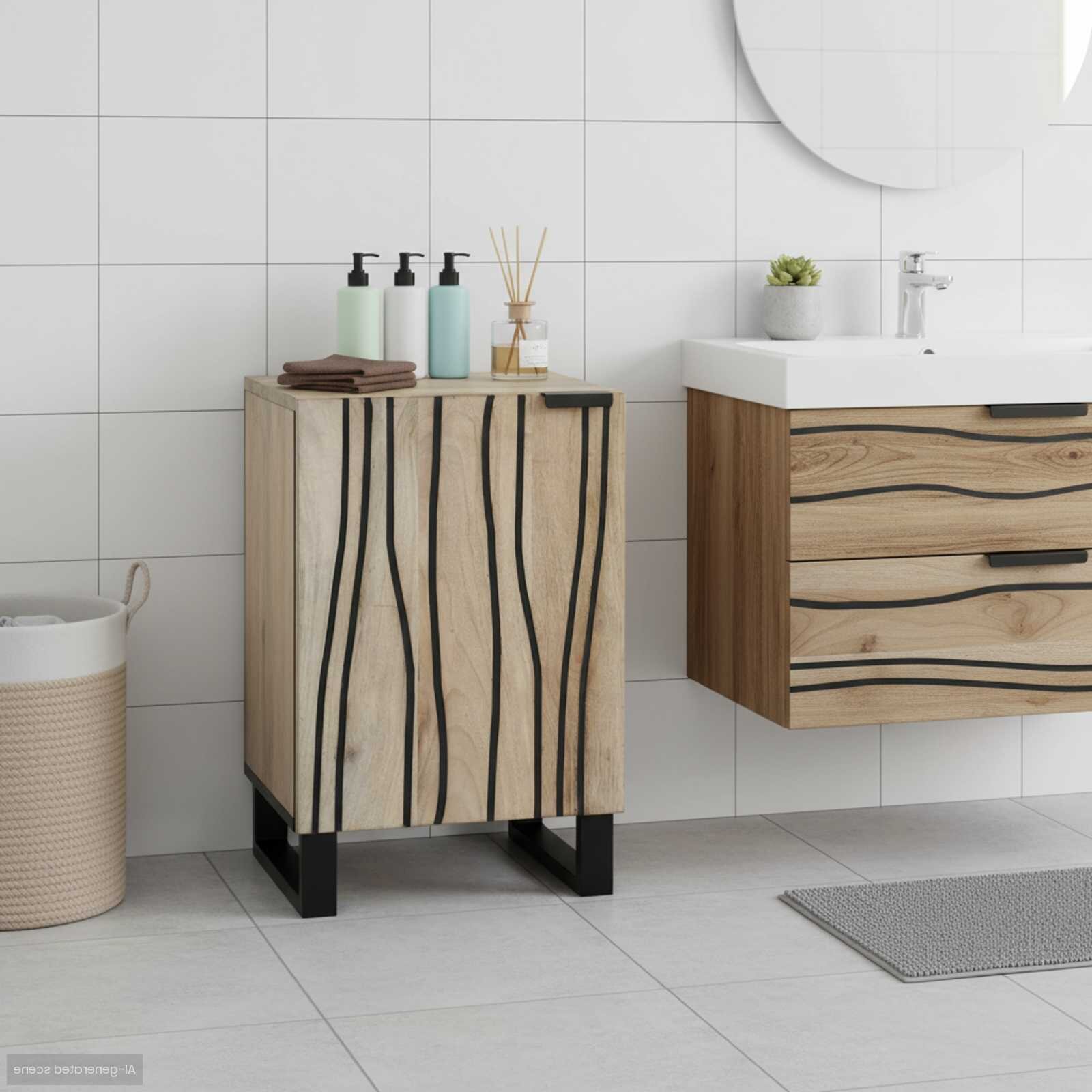 vidaXL Шкаф за мивка в баня Бяло 38 x 335 x 58 см Инженерна дървесина