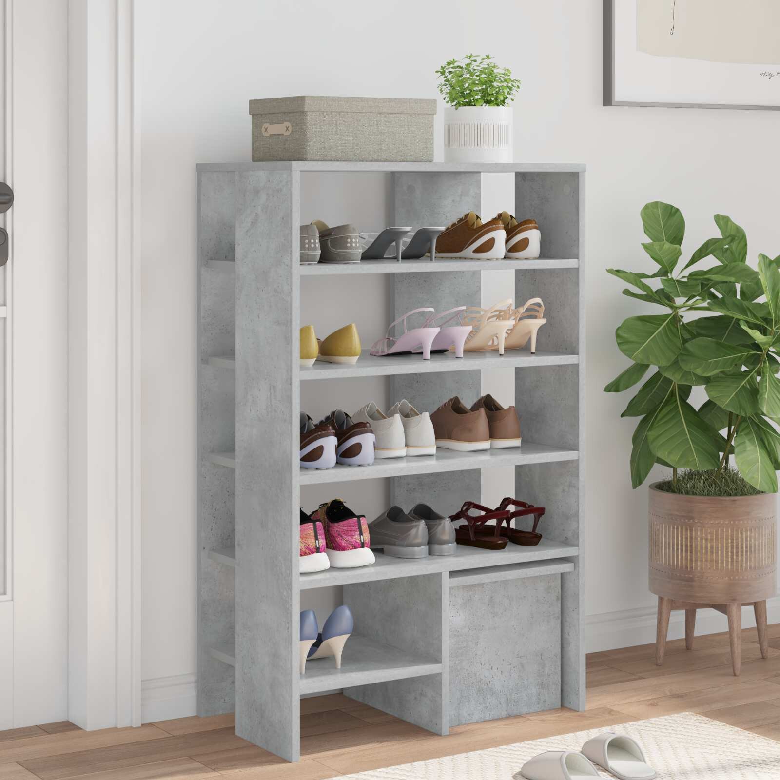 vidaXL Шкаф за обувки 2 бр. 62 x 35 x 100 см Инженерна дървесина