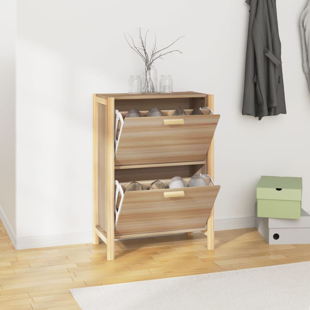 vidaXL Шкаф за обувки 575x33x80 см инженерно дърво