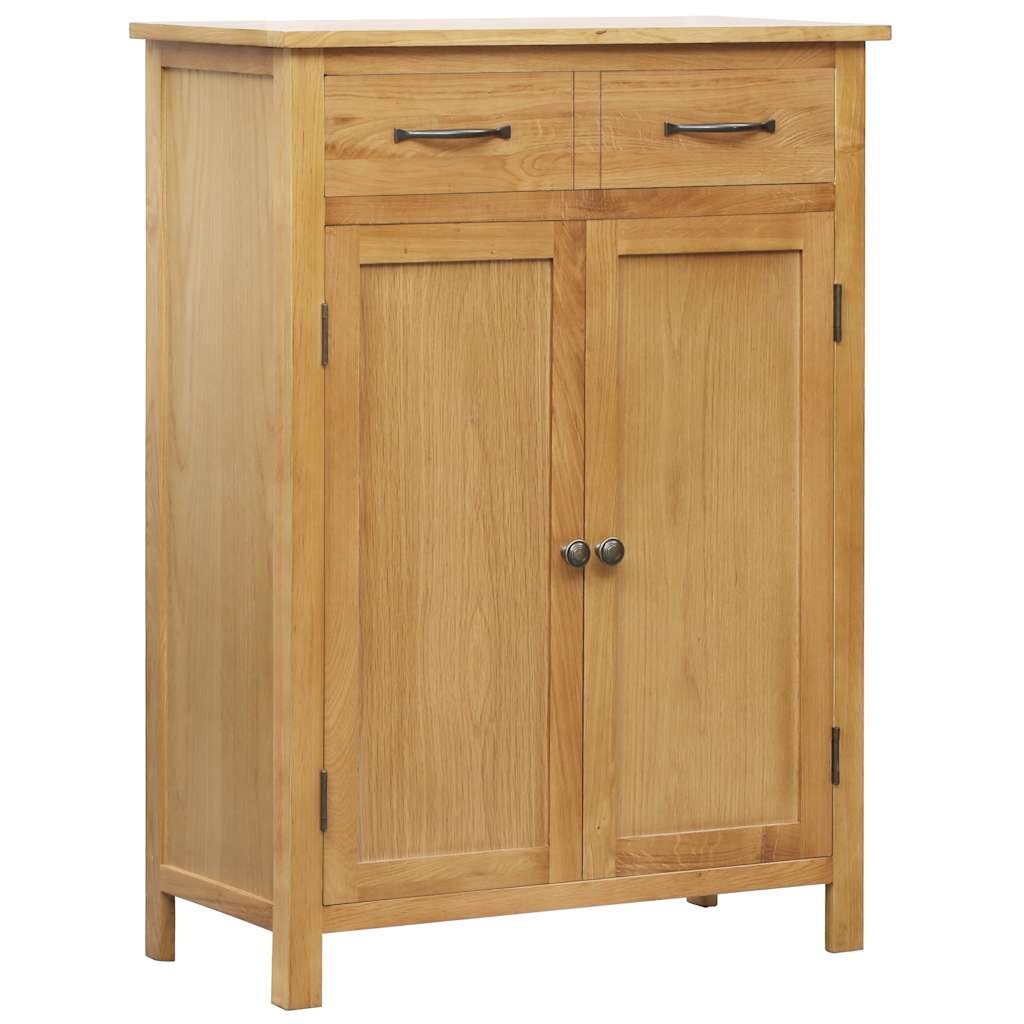 vidaXL Шкаф за обувки 76x37x105 см дъбов масив