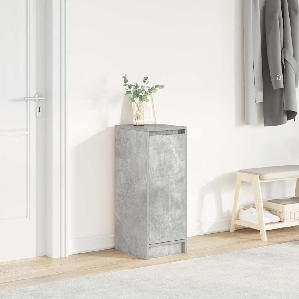 vidaXL Шкаф за обувки бетонно сив 295x34x76 см инженерно дърво