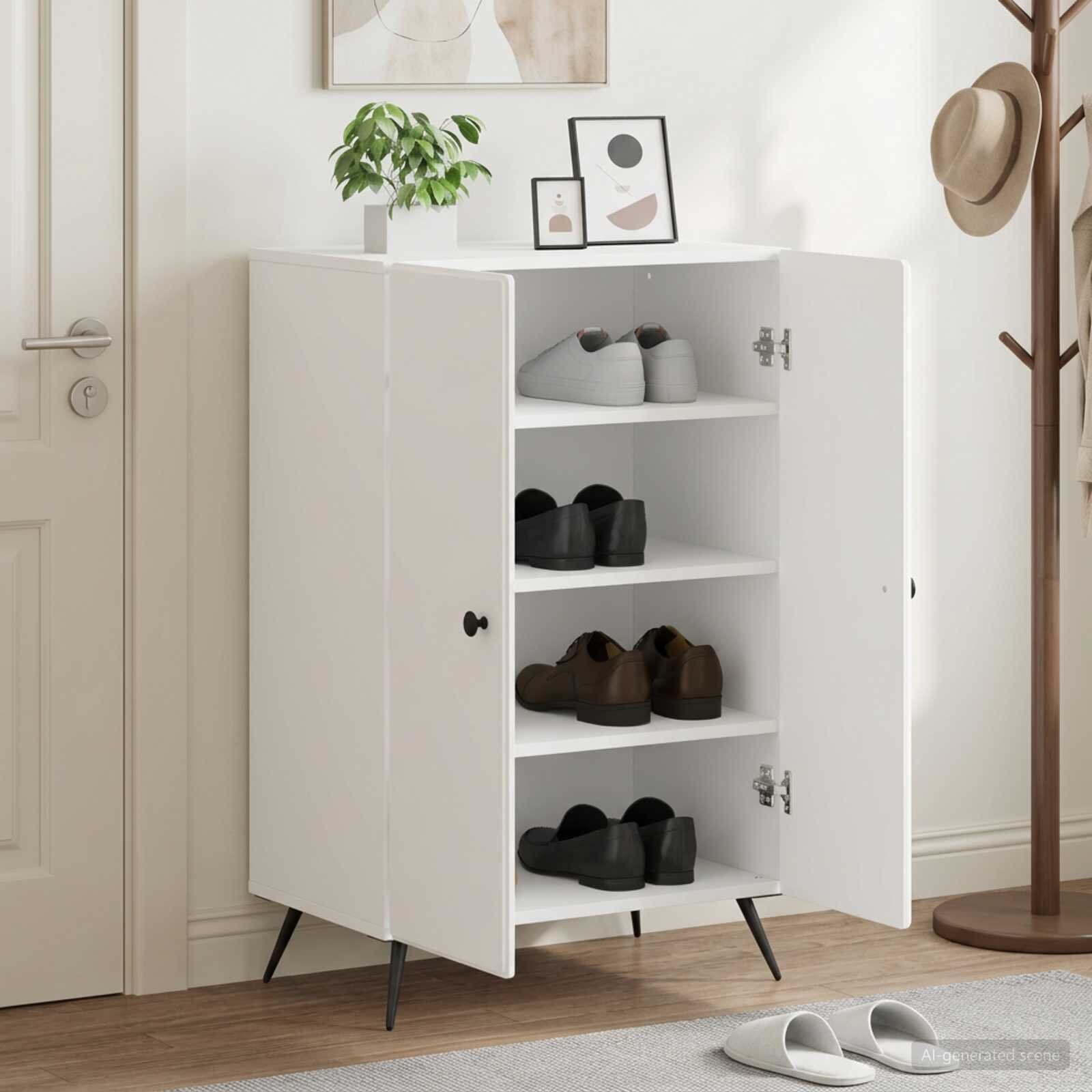 vidaXL Шкаф за обувки BREDA 595 x 395 x 90 см Инженерна дървесина