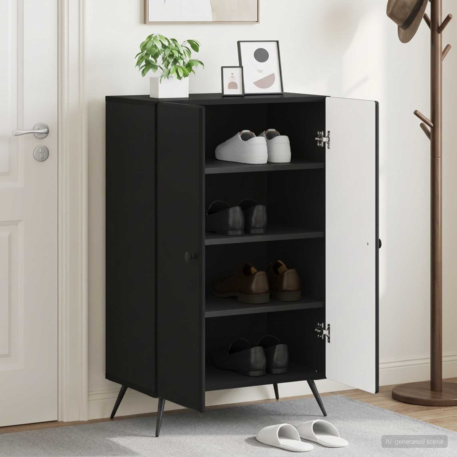vidaXL Шкаф за обувки BREDA 595 x 395 x 90 см Инженерна дървесина