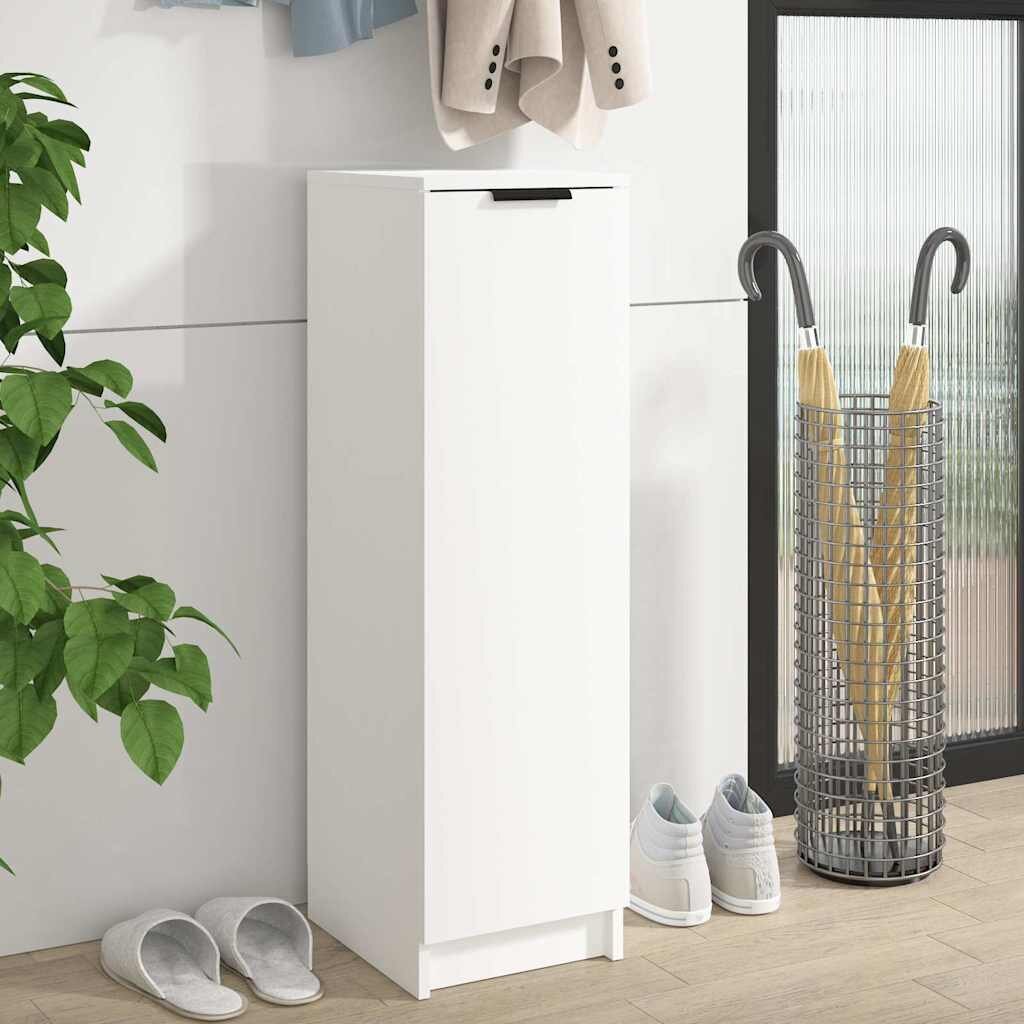 vidaXL Шкаф за обувки бял 30x35x100 см инженерно дърво