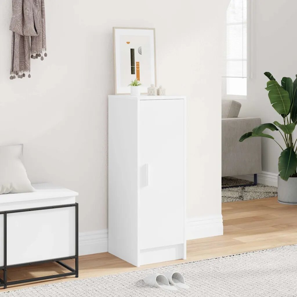 vidaXL Шкаф за обувки бял 32x35x92 см инженерно дърво