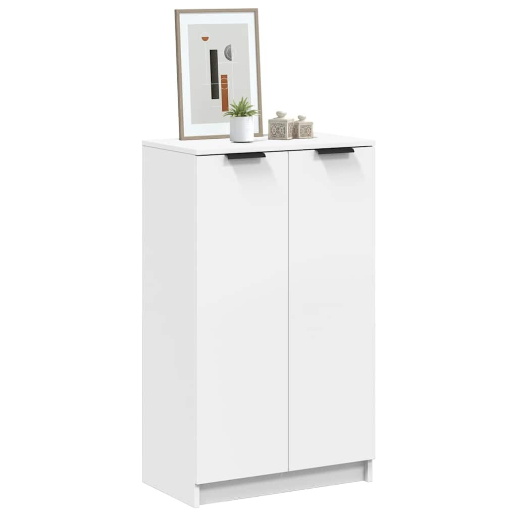 vidaXL Шкаф за обувки бял 59x35x1005 см инженерно дърво