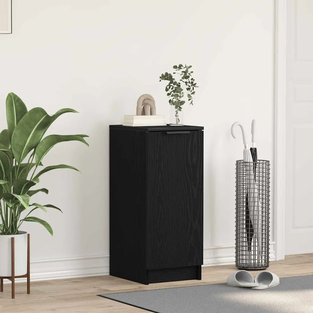 vidaXL Шкаф за обувки Черния дъб 295 x 35 x 70 см Инженерна дървесина