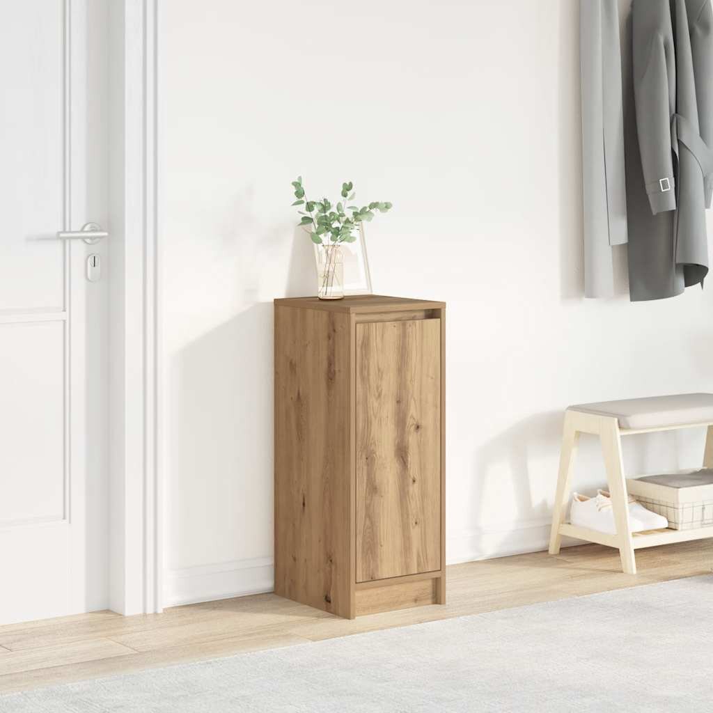 vidaXL Шкаф за обувки дъб артизан 295x34x76 см инженерно дърво