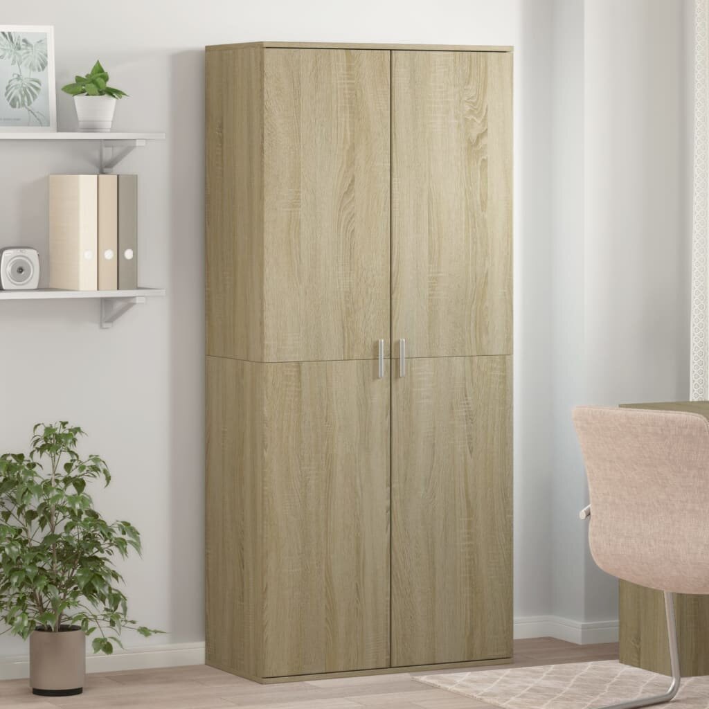 vidaXL Шкаф за обувки дъб сонома 80x39x178 см инженерно дърво