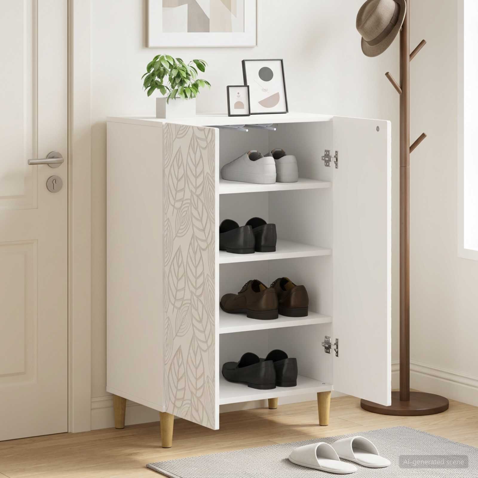 vidaXL Шкаф за обувки DELFT 595 x 395 x 90 см Инженерна дървесина