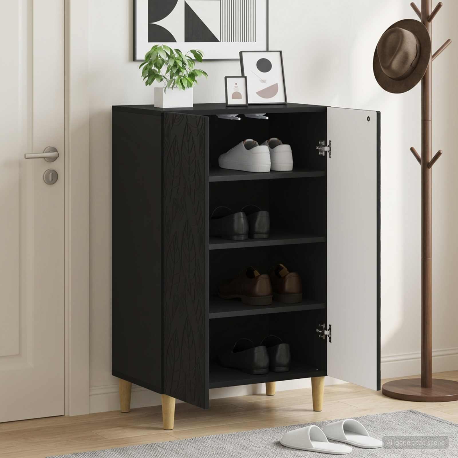vidaXL Шкаф за обувки DELFT 595 x 395 x 90 см Инженерна дървесина