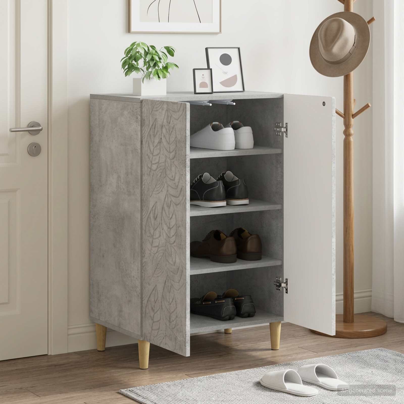 vidaXL Шкаф за обувки DELFT 595 x 395 x 90 см Инженерна дървесина