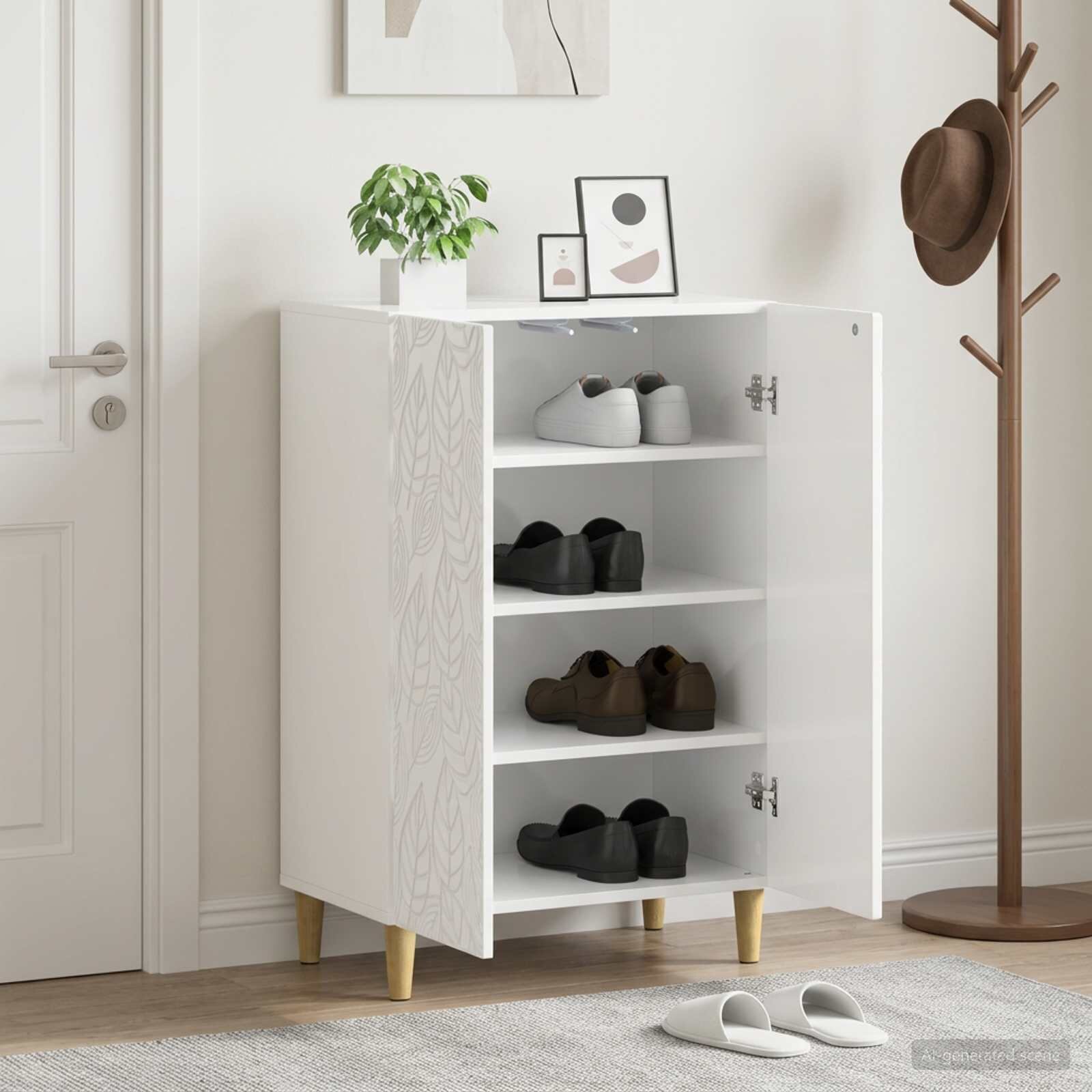 vidaXL Шкаф за обувки DELFT 595 x 395 x 90 см Инженерна дървесина