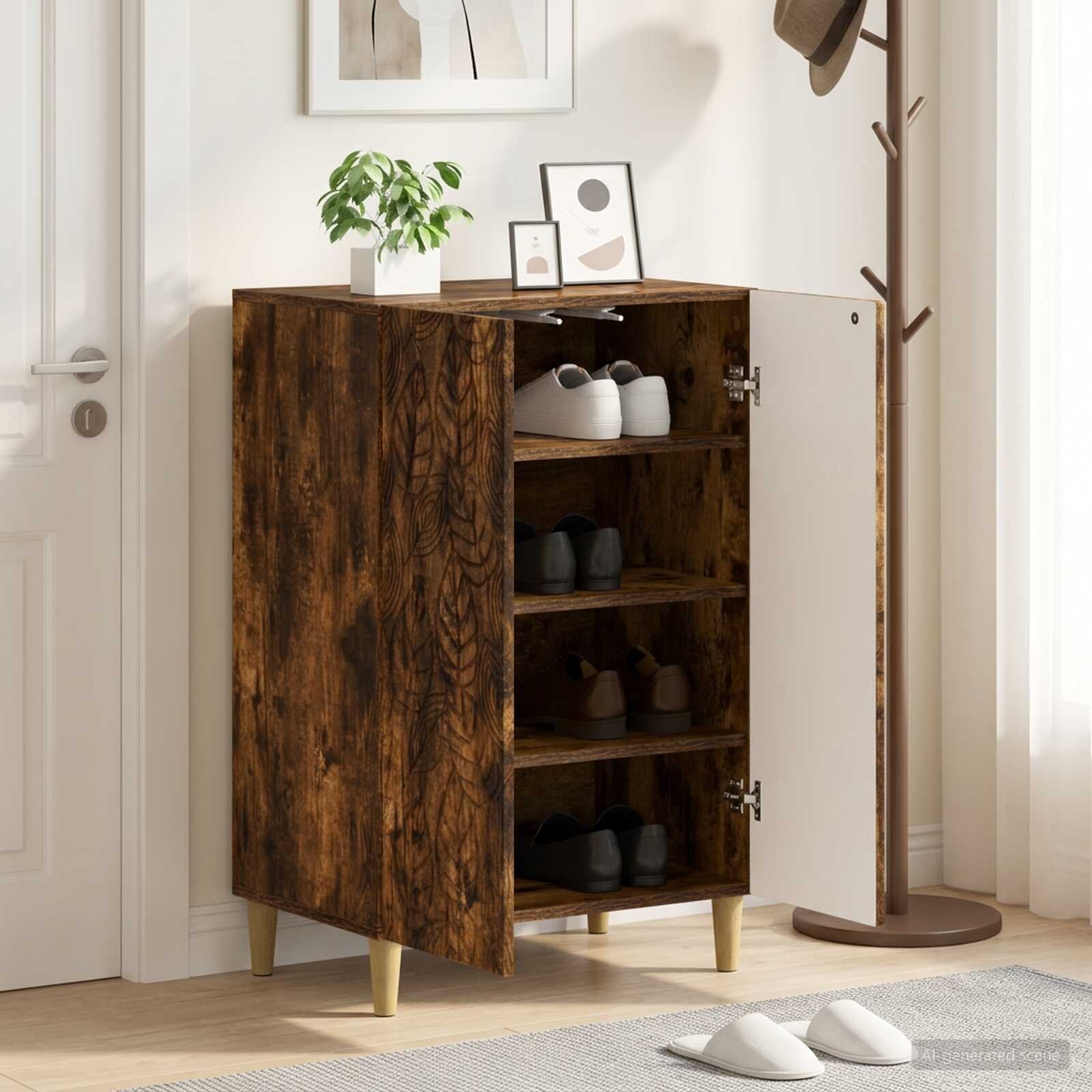 vidaXL Шкаф за обувки DELFT 595 x 395 x 90 см Инженерна дървесина