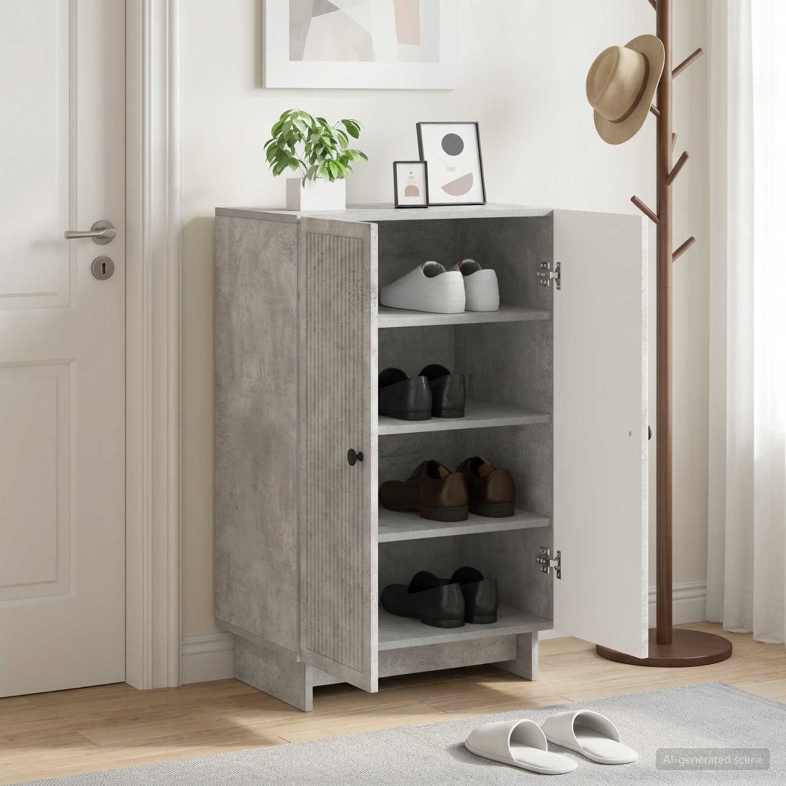 vidaXL Шкаф за обувки EDE 595 x 395 x 90 см Инженерна дървесина