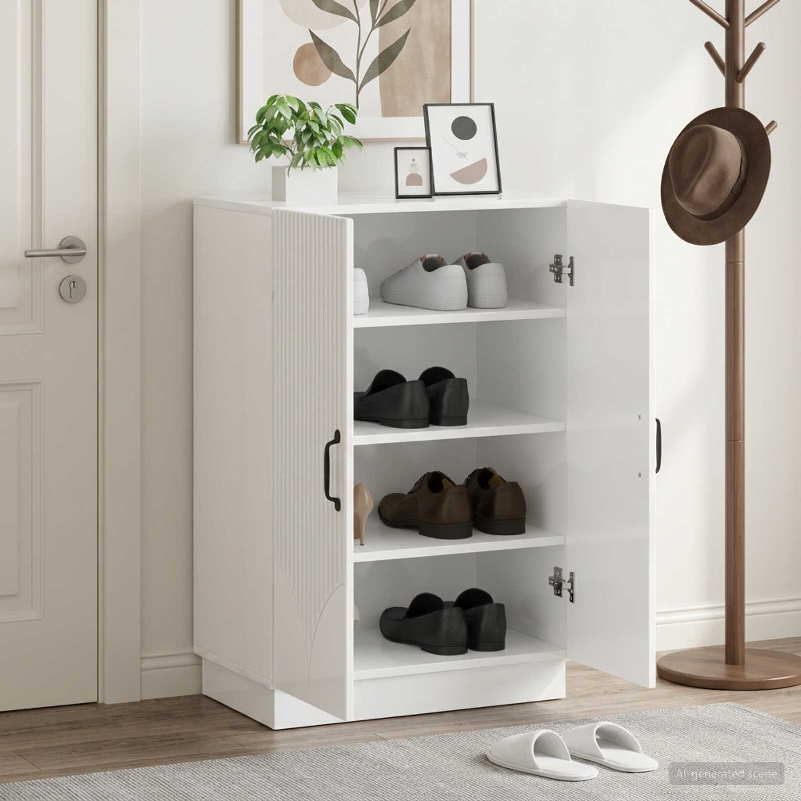 vidaXL Шкаф за обувки HOORN 595 x 395 x 87 см Инженерна дървесина
