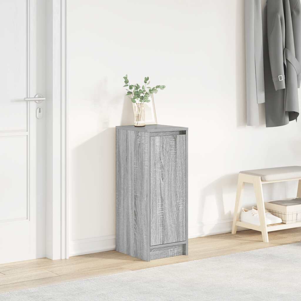vidaXL Шкаф за обувки сив сонома 295x34x76 см инженерно дърво