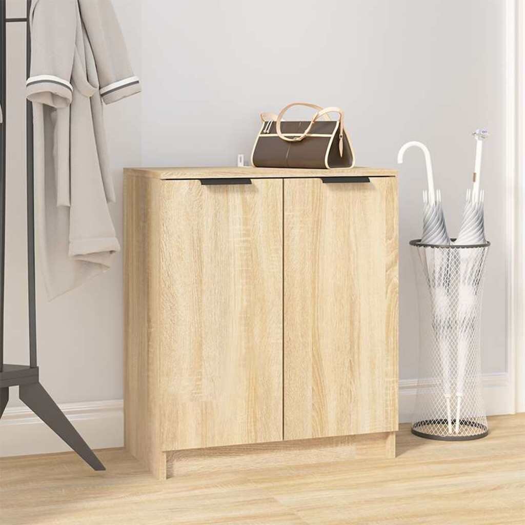 vidaXL Шкаф за обувки сонома дъб 59x35x70 см инженерно дърво