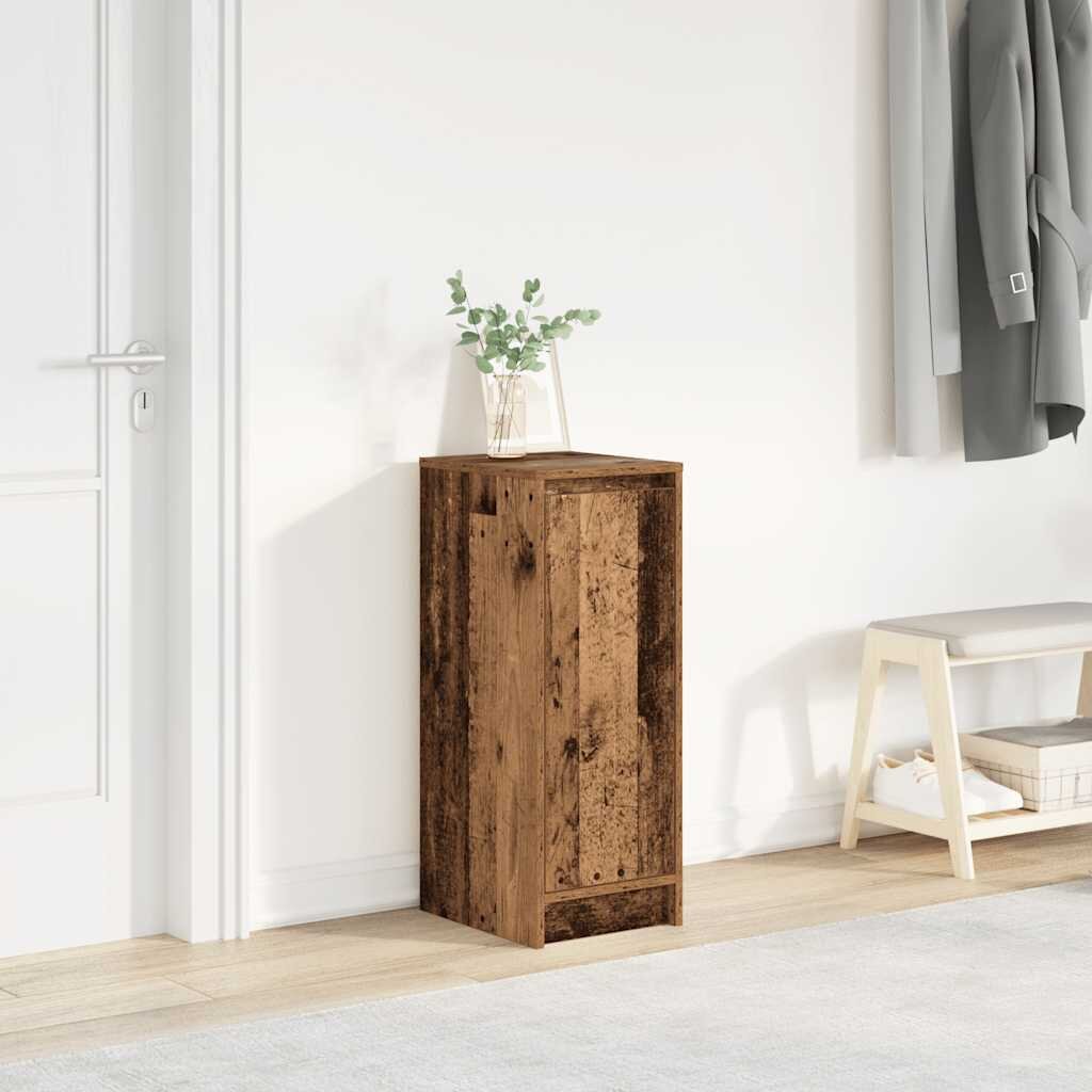 vidaXL Шкаф за обувки старо дърво 295x34x76 см инженерна дървесина
