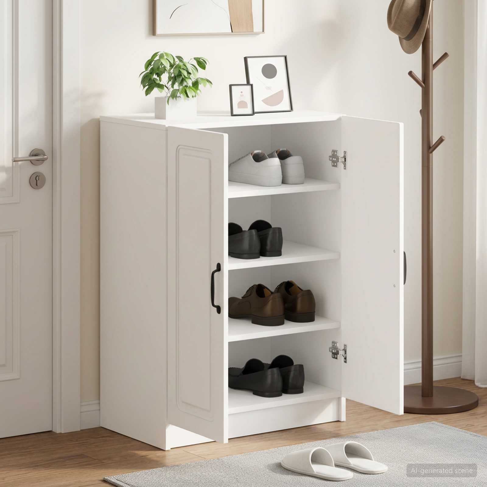 vidaXL Шкаф за обувки UTRECHT 595 x 395 x 87 см Инженерна дървесина