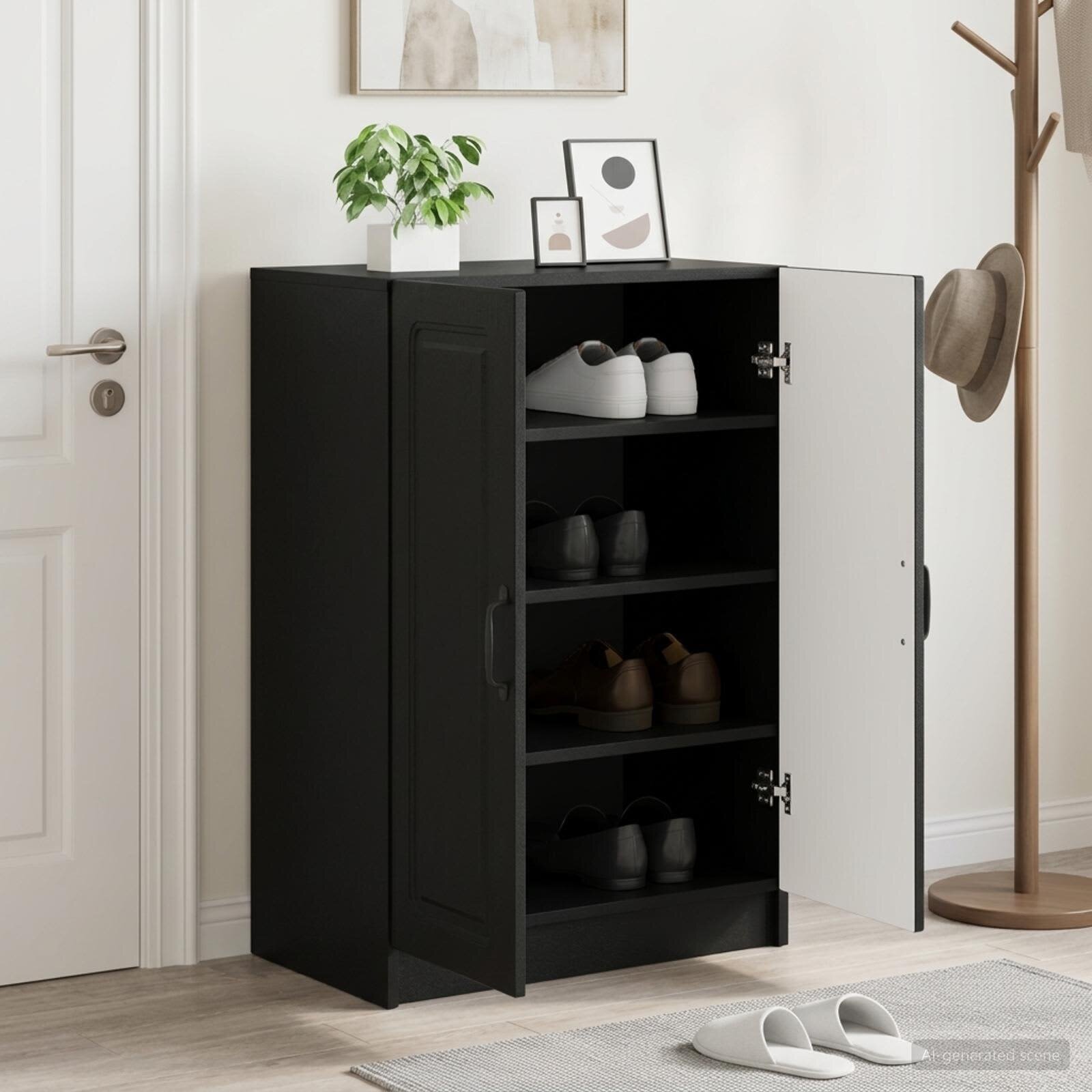 vidaXL Шкаф за обувки UTRECHT 595 x 395 x 87 см Инженерна дървесина